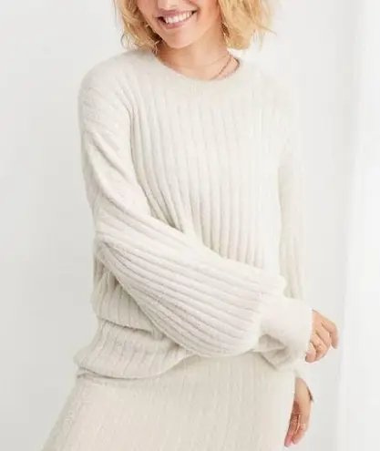 Aerie Buttercream Crew Neck Sweater