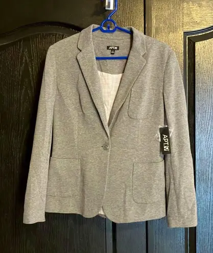 Apt. 9 NWT!  Sz 8 Fantastic Gray Blazer Wonderful Soft Cotton Blend Material