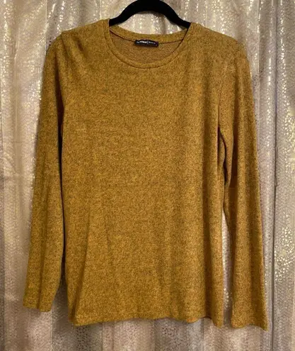 LC Waikiki Golden Yellow Super Soft Crewneck Long Sleeve Sweater, Large