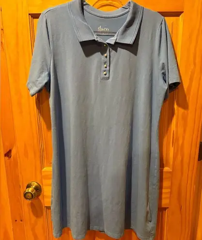 d & co brand polo dress in a light blue color women’s size L Gray Size L