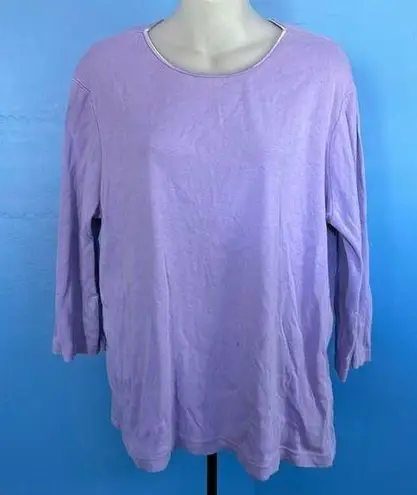 cj banks  Find your Fit Blouse Everyday Fit 3/4 Sleeve Lavender Size 1X