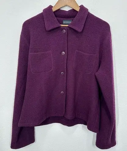 Newport Purple Women's Jacket Wool Blazer Vintage Classic Size L