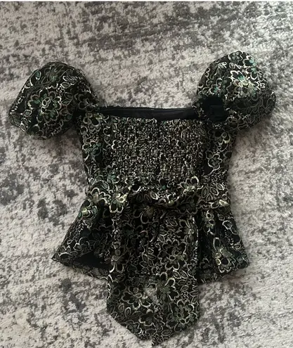 Flora bea jacquard top Black Size M