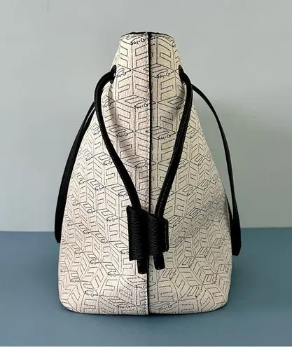 Foley + Corinna Signature Logo White Tote Purse & Leashed Wallet Pouch