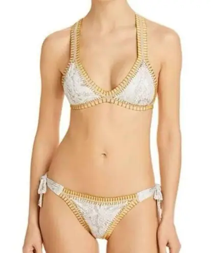 PilyQ New.  Cobra Crochet trim bikini. S-top/M-bottom. Retails $178