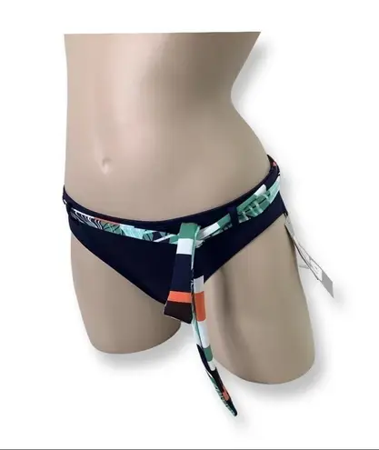 Jag Size Small Full Size Bikini Bottom W/Floral Waist Belt & Zuliana Sarong New Blue
