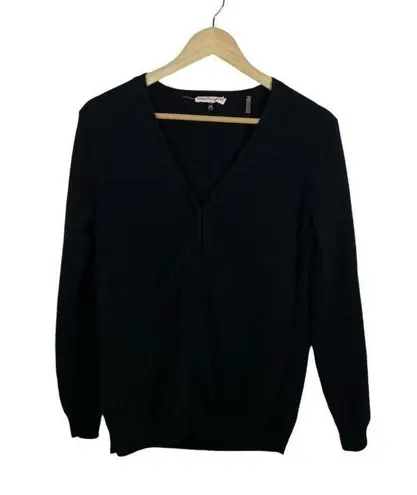 Rebecca Taylor Women’s 100% Cashmere V-Neck Cardigan in Black Size M
