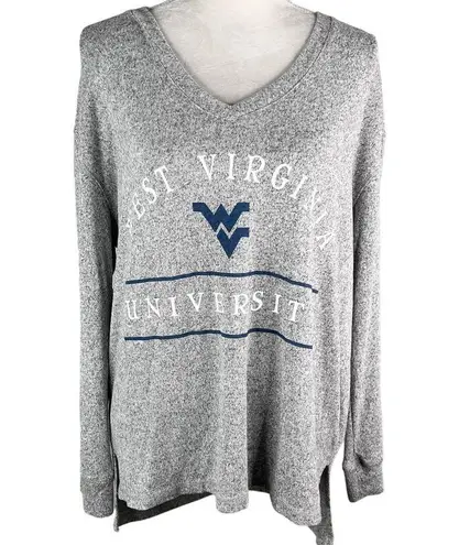 Spirit West Virginia University Womens Top Sweater Brushed Gray Pullover S New