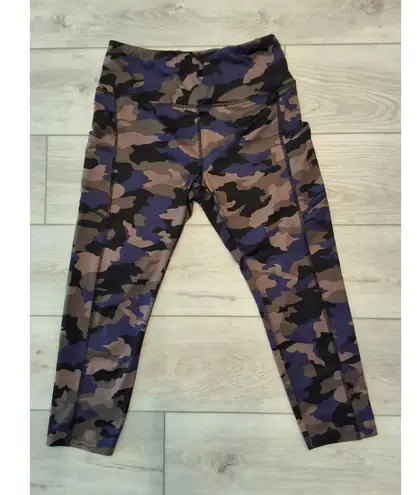 Ali Active Size M Womens Camouflage Black Purple Tan Leggings Size M