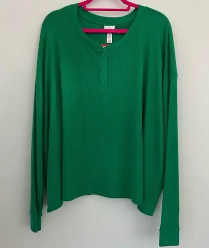 Target Wondershop Green Cropped Thermal Top Size 3X