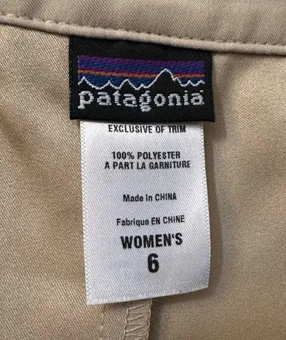 Patagonia  tan khaki mini skort size 6