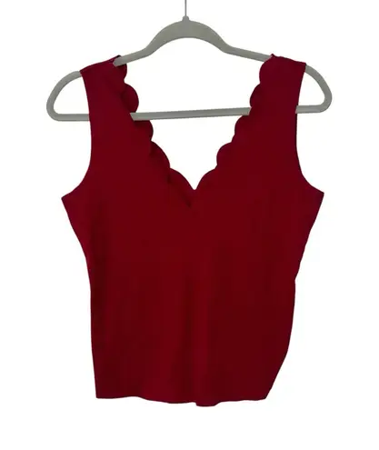 Red Maroon Crop Top Design Tank Shirt Cotton Polyester Women’s Size Small Style!
