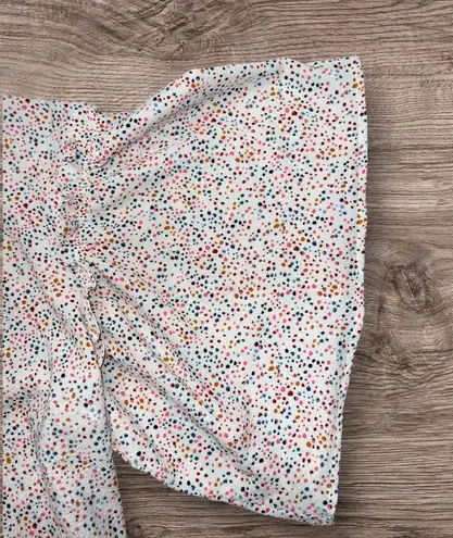 Motherhood Maternity Speckled Ruffle Wide Short Sleeve Blouse Size XL Top