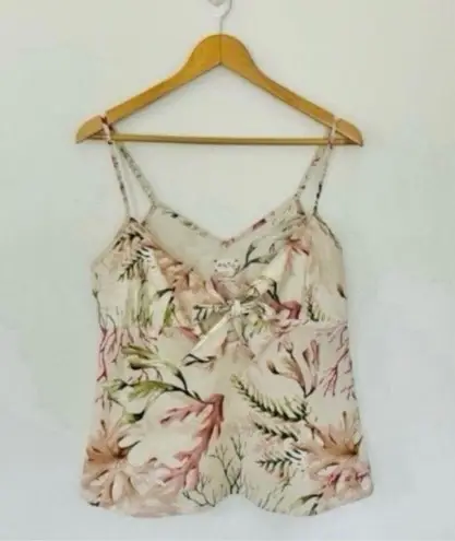 The Lazy Poet Seaweed Loungewear Tie Top Pink Cotton Blush Keyhole Spaghetti Strap