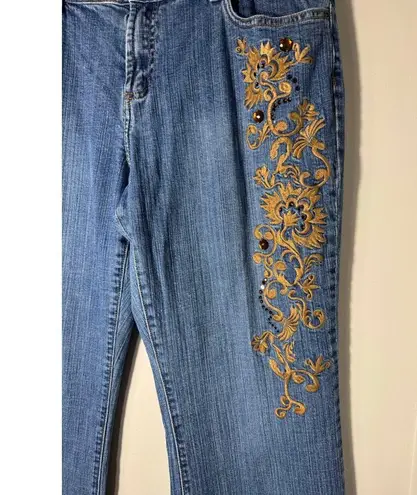 Daisy Fuentes Y2K Flare Embroidered 90s Jeans thumbnail 2