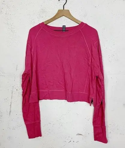 Sweaty Betty  After Class Cropped Sweatshirt Adventure Pink