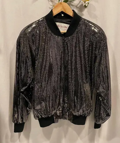 Vintage ultimate 80’s gold metallic studio 54 disco jacket Golden River pockets Size XL