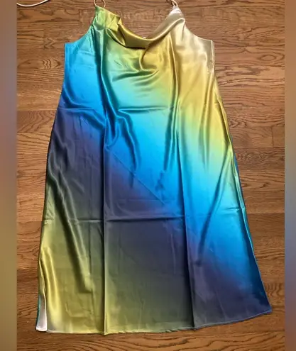Ombré slip dress. The Drop. Extra Large Blue Size 2X