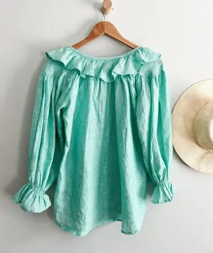 Mille Resort & Travel | May Top | Green White Stripe | Sz XXS