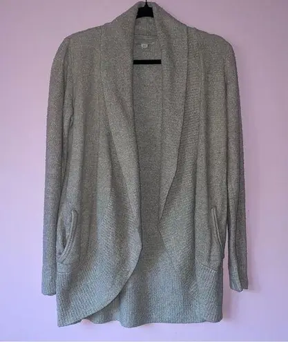 Barefoot Dreams XS/S CozyChic Lite Knit Gray Circle Lounge Cardigan Sweater