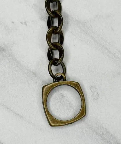 Y2K Chunky Blue Studded Flower Gold Chain Belt β¨