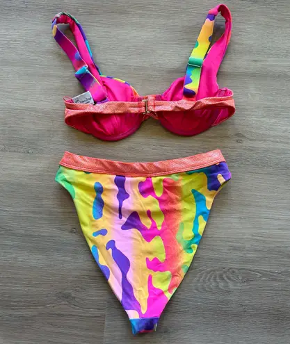 Daisy Dippin Electric Camo Bikini Set