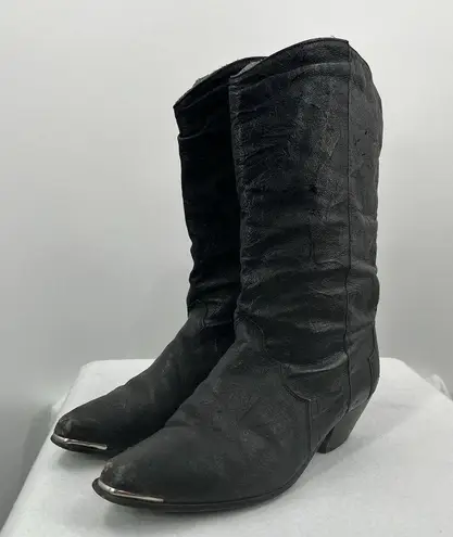 Dingo Vintage Black Womens Boots 6 Western Rodeo Boho Festival