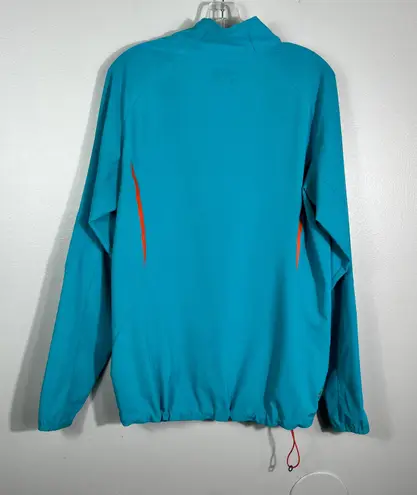 Marmot Women's Aqua Blue Neon Orange Half Zip Pullover Athletic Sweatshirt Large