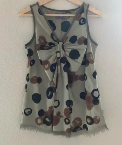 Simply Vera, Vera Wang Simply Vera Vera Wang Blue Twist Front Dotted Sleeveless Tank Top S