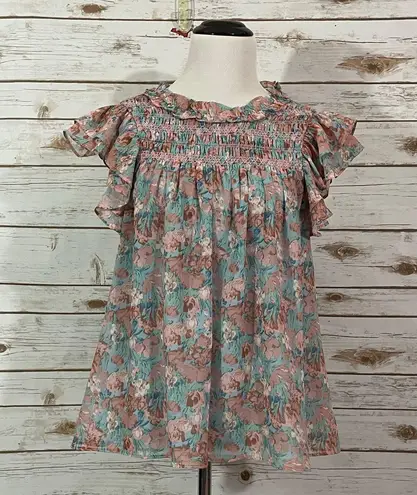 En Saison Adelina Smocked Floral Top