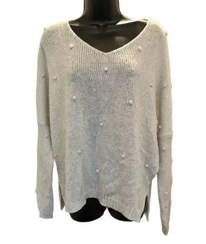 Wooden Ships  Creamy White Swiss Dot Knitted Sweater - size S/M