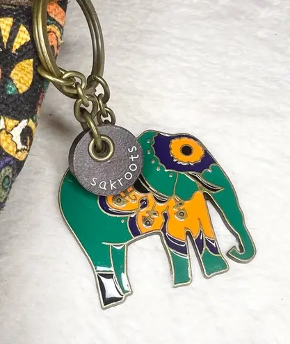 Sakroots Artist Circle Two Way Backpack Boho Peace Pattern w/ Elephant Key Chsin