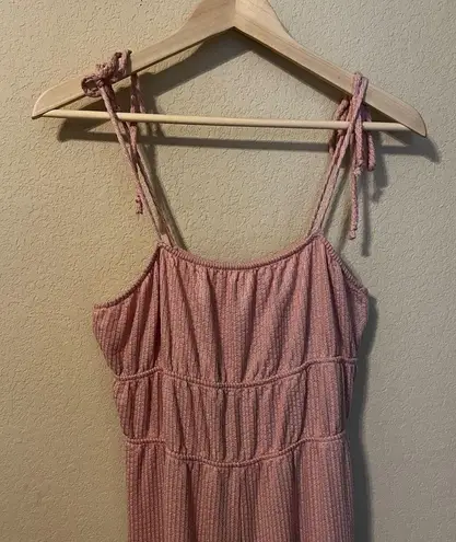 Rollo Coster Light Pink Ribbed Knit Jumpsuit Size L