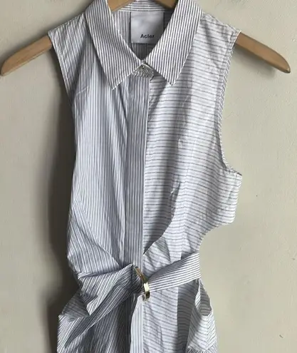 ACLER Edgar Dress In White Stripe Size 4