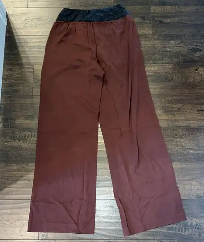 We Wore What NWT  Cacao & Black Twill Ribbed Low-Rise V Pant - Image 3