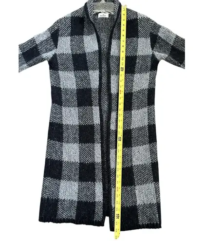 Stüssy Stussy Wool Blend Cardigan Women's Small Open Wrap Collared Gray Black Ombre