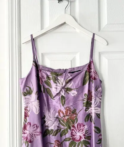 Mercer & Madison Vintage Purple Silk Jacquard Hand Painted Body Con Sheath Dress Size 12