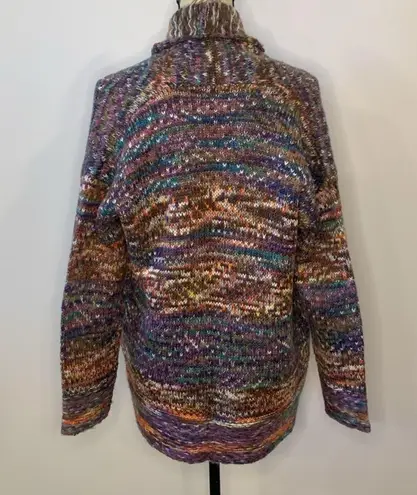 Cartise wool mohair blend open front shawl collar cardigan sweater S