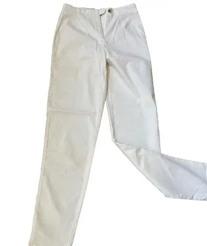Vintage Moda International vintage White Cotton Spandex Pants Size 6 NWT