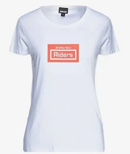 Just Cavalli Riders print short sleeve T shirt white L