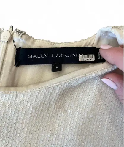 Lapointe White Sequin Midi Dress 8