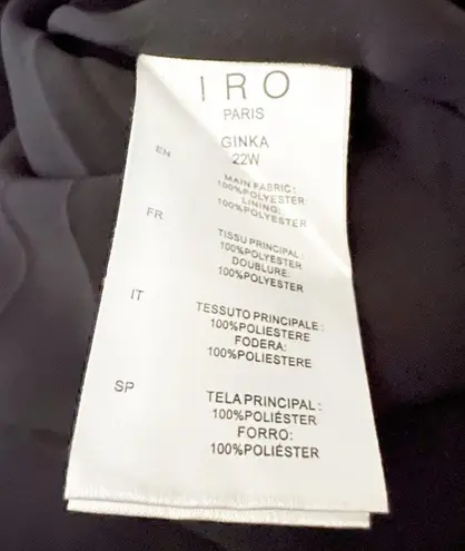 IRO Ginka Asymmetrical Split Midi Skirt Black Size Medium