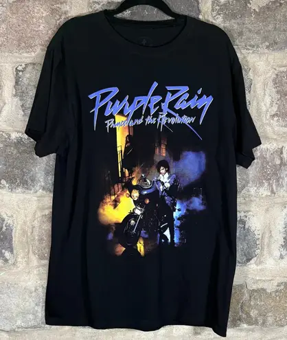 The Prince Estate Purple Rain Graphic Tee Black Men's Large
