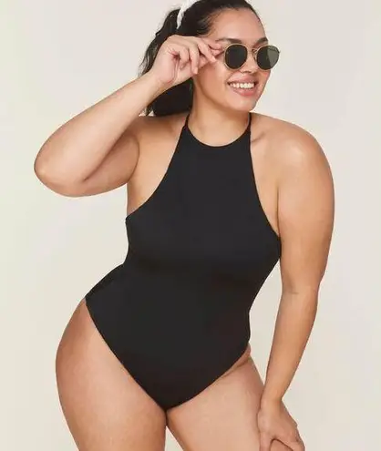 ANDIE Swim The Asbury Eco Nylon One Piece Swimsuit in Black L NWT