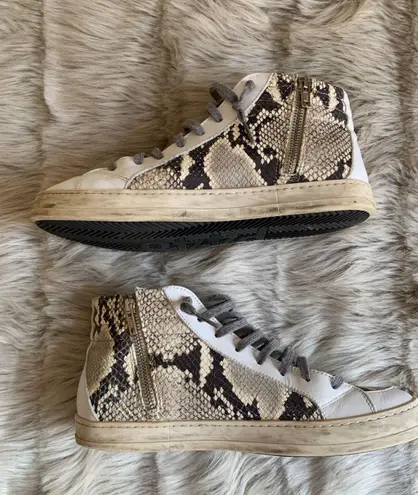 P448 Skate High Top Sneaker Snakeskin Python Print SIZE 41