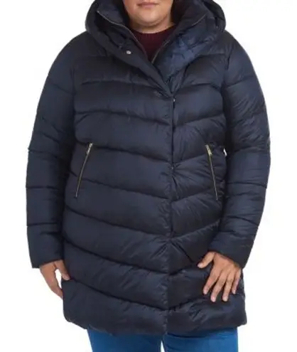 Barbour Coat Orchy Hooded Quilted Navy Winter Puffer Coat Women’s Plus Size 1X