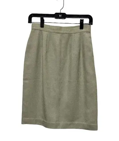 Amanda Smith 004-006 Petite Skirt Women's Size 6P Sage Green Pencil 26x22 6