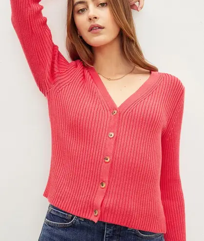 Velvet by Graham & Spencer Hydie Button Front Cardigan, Rose, Size Small, NWT Pink