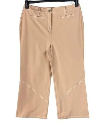 Alfani Petite SZ 14P Straight Ankle Pants Stretch Hi-Rise Zip-Fly Clay Pink New