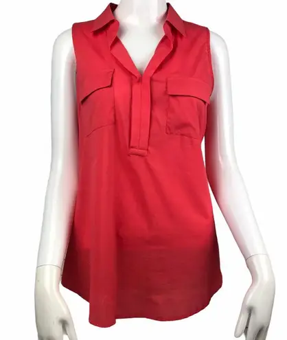 Skies Are Blue Coral Sleeveless Top